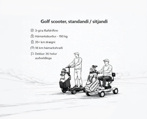 Rafknúin golf skutla fyrir faglega notkun (aðeins 40kg) Ath. Hægt er að koma og skoða tækið í sýningarsal